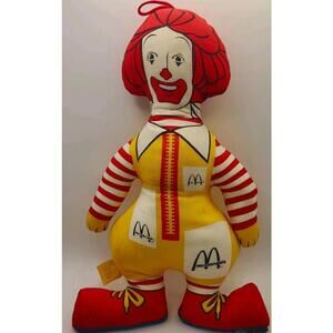Vintage 1984 Ronald McDonald 15” Plush Doll Stuffed Toy